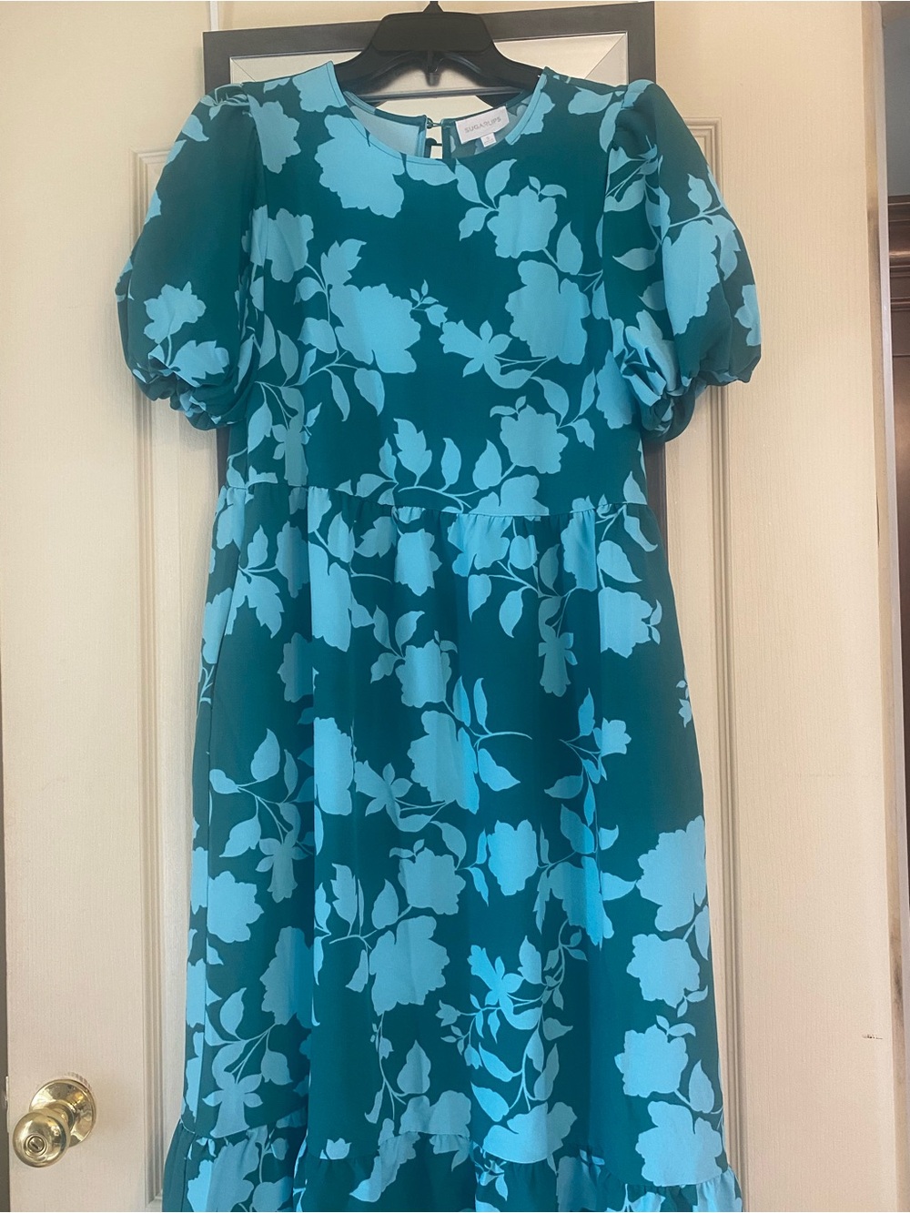 Sugarlips Teal Green Scoop Neck Dress